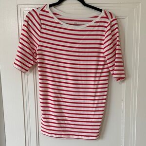 Gap orange and white Striped Women's Top